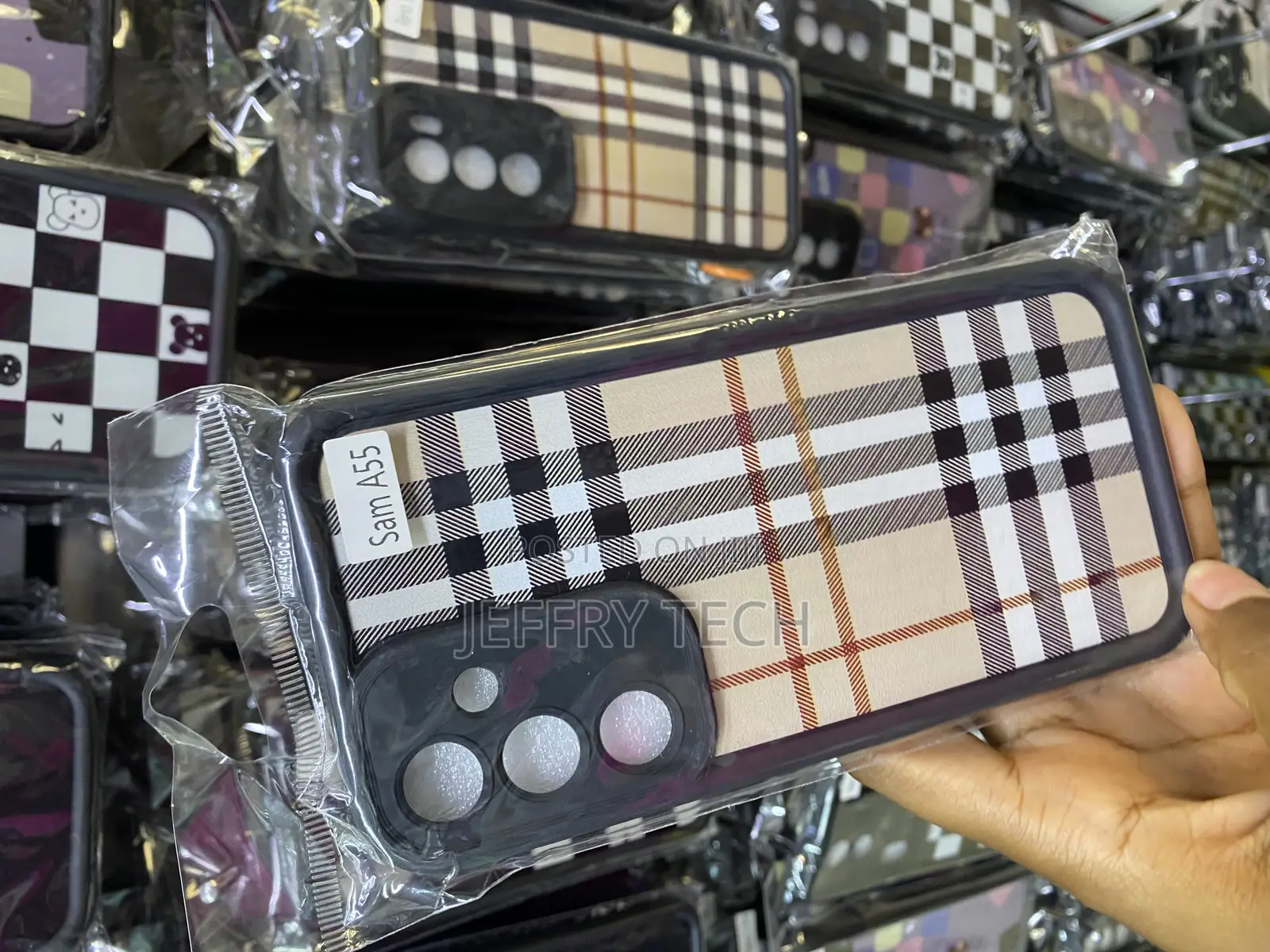 Rw2373 Tartan Pattern Case Cover for Samsung Galaxy A55