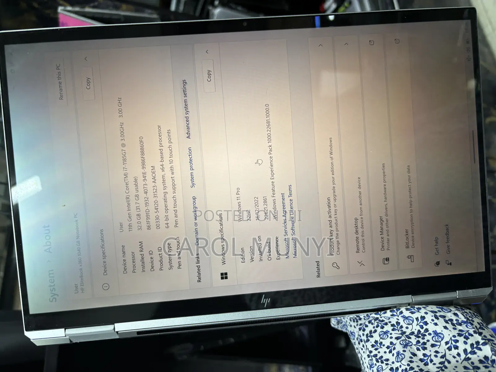 New Laptop HP EliteBook 1040 G8 32GB Intel Core I7 SSD 512GB