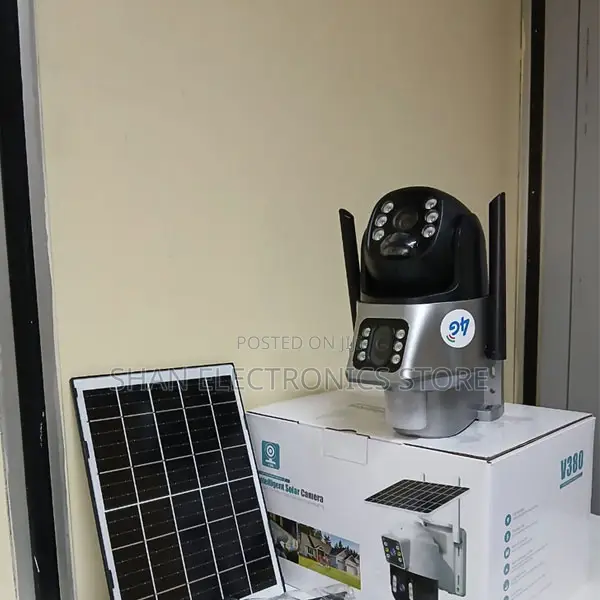 Dual Lens Dual View Solar Battery Camera V380 PTZ Solar Cam