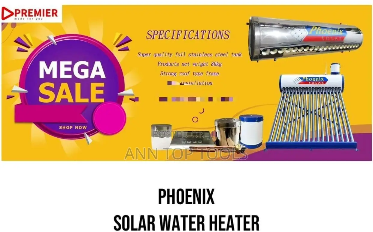 Phoenix 200l Non-Pressurized Solar Water Heater