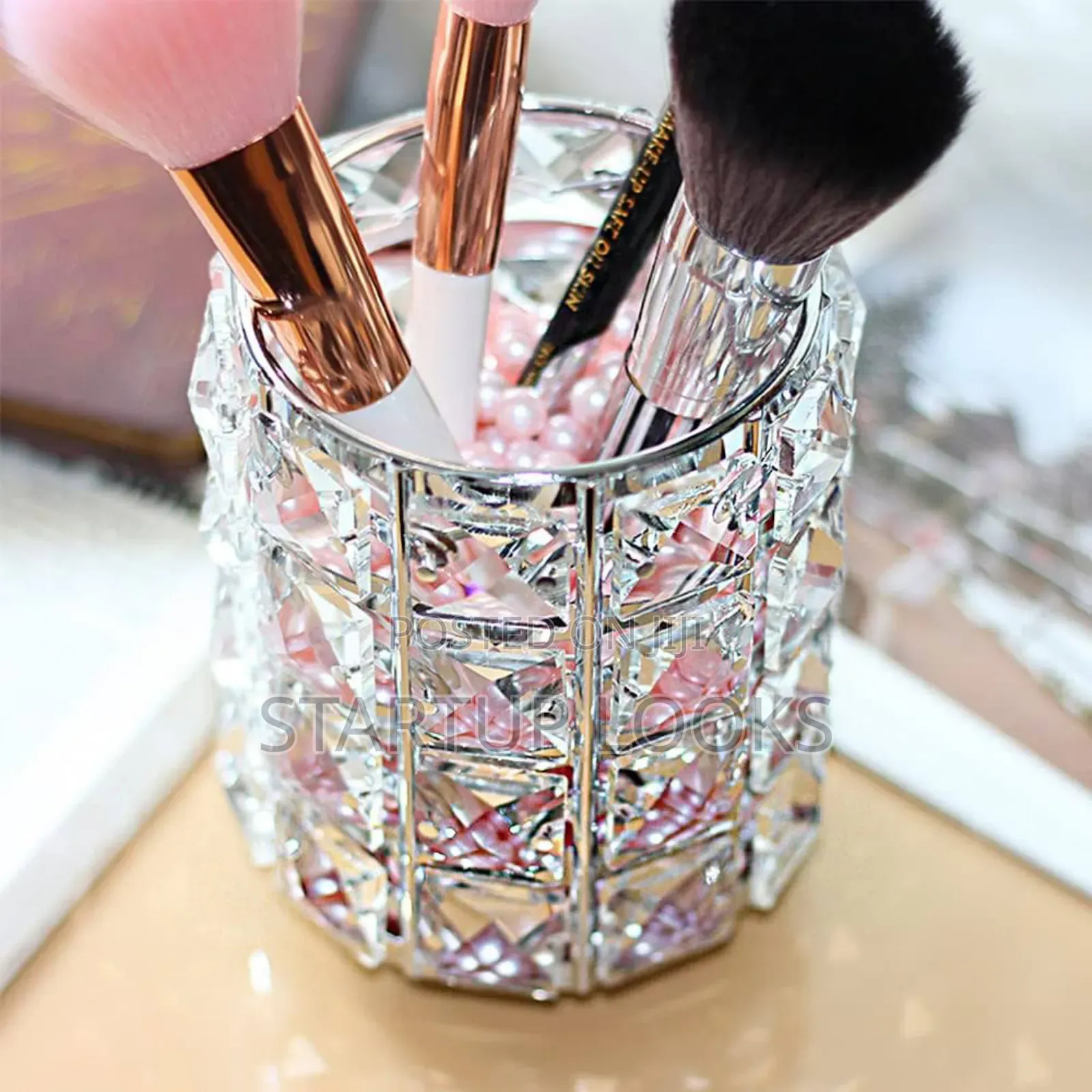 Crystal Makeup Brushes Organizer Stand