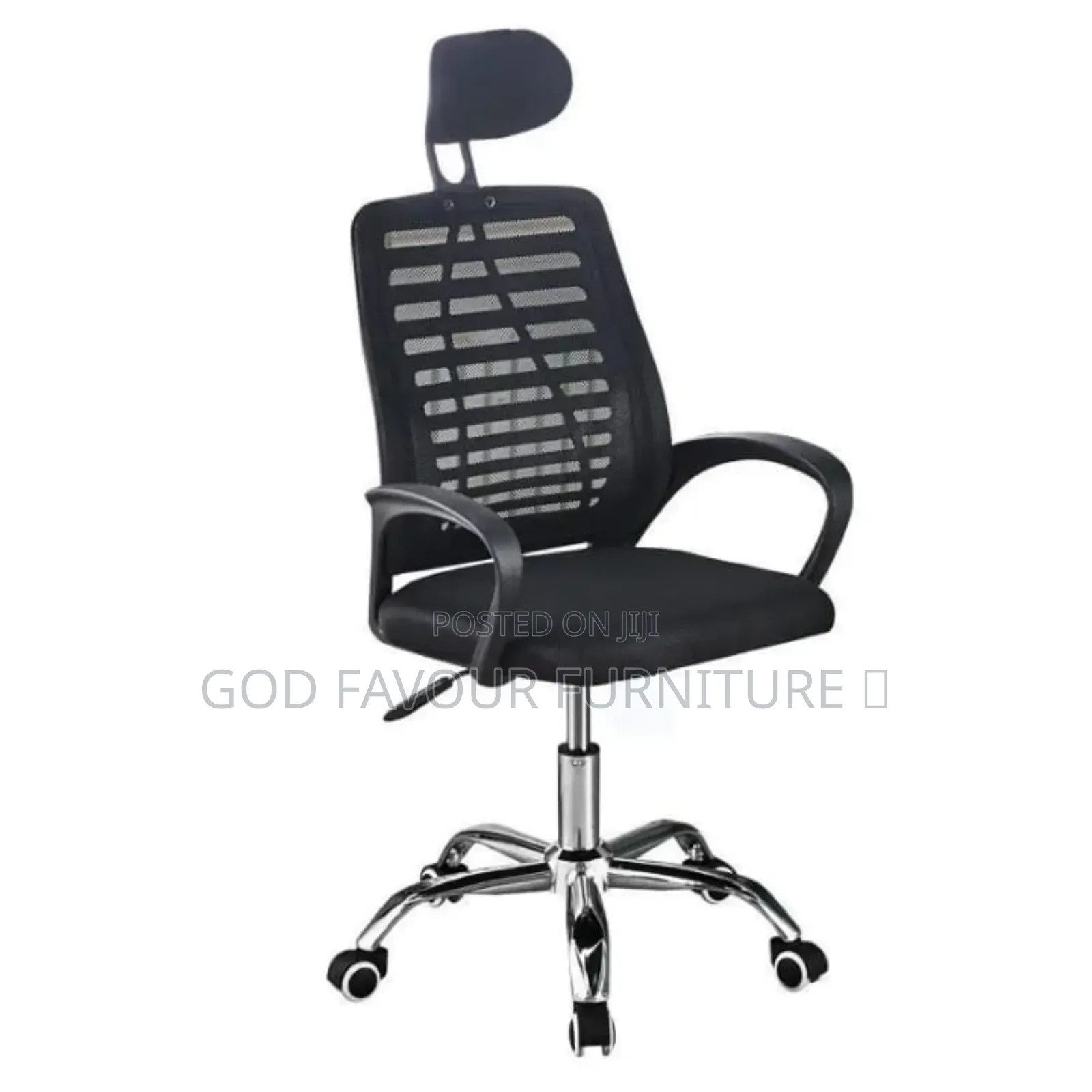 Black High Back Headrest Office Chair Yfw5