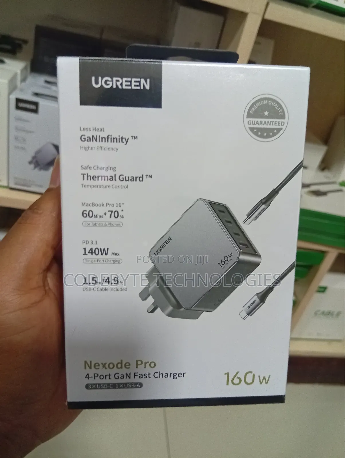 Ugreen Nexode Pro 160w 4-Port Gan Fast Charger+ 240w Cable