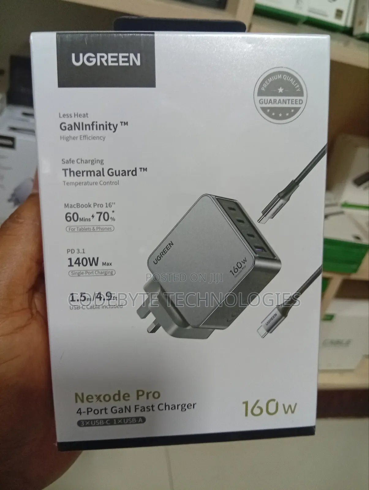 Ugreen Nexode Pro 160w 4-Port Gan Fast Charger+ 240w Cable
