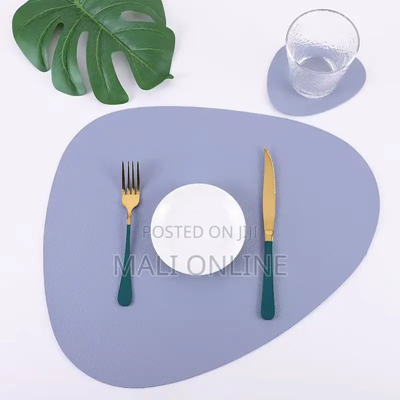 12pcs Leather Triangular Placemat Set Nordic Style