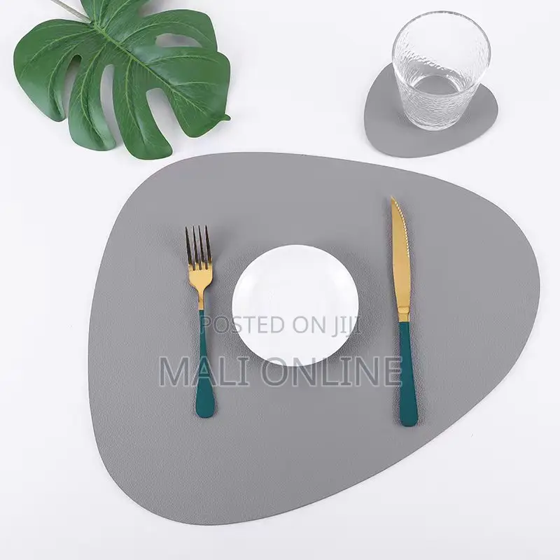12pcs Leather Triangular Placemat Set Nordic Style