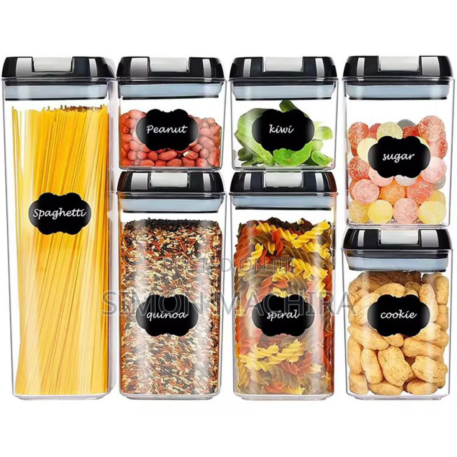 7pcs Acrylic Pantry Food Storage Containers