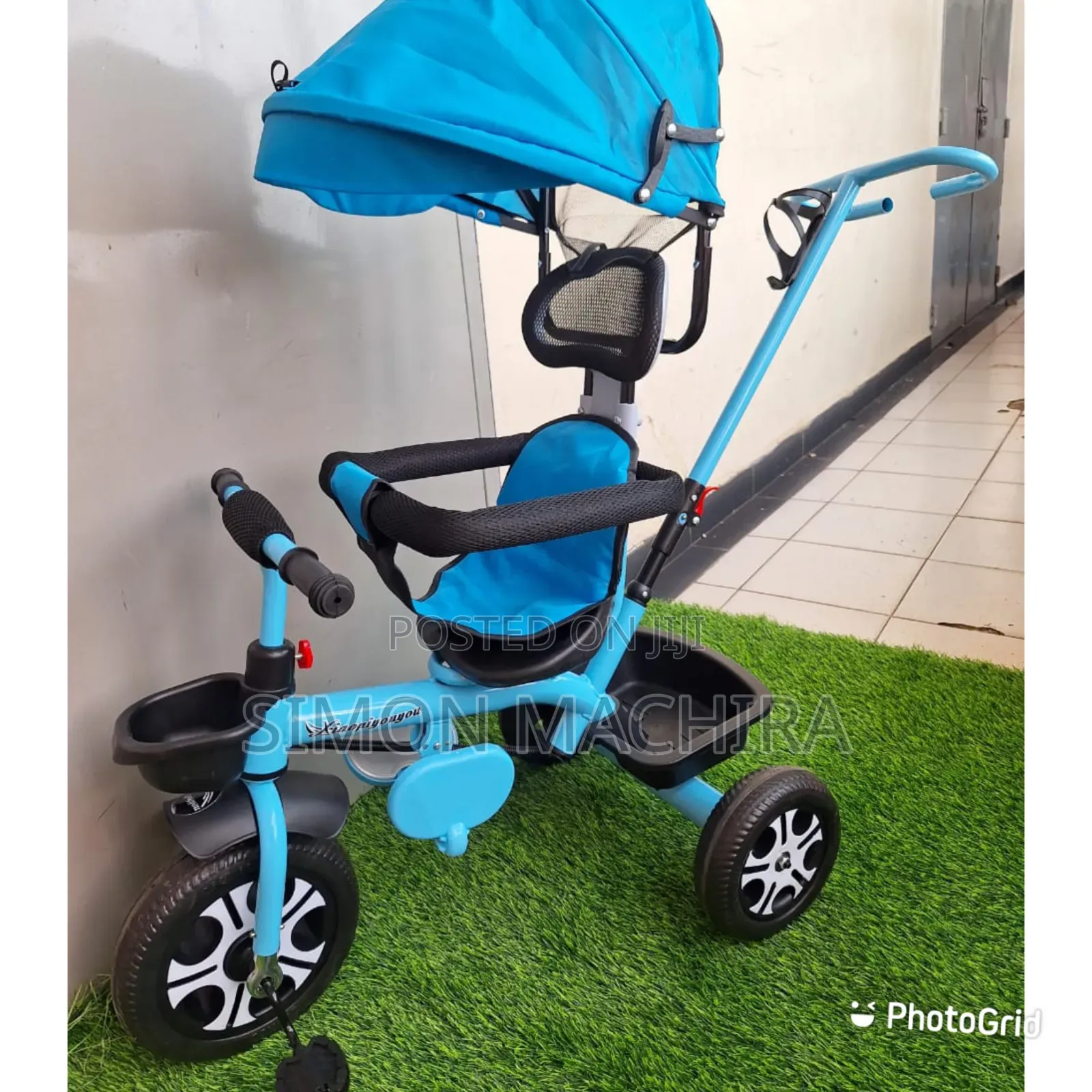 Kids Tricycle With Canopy and Push Handle
