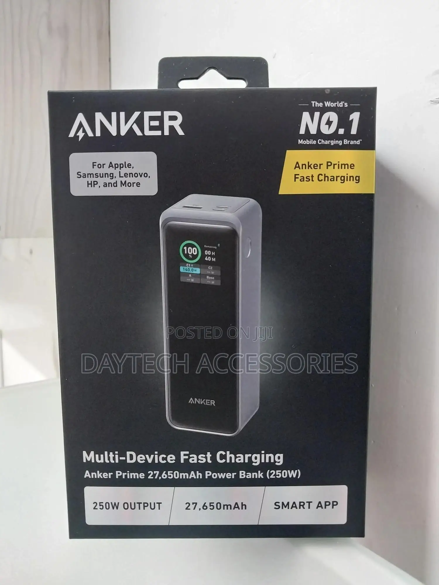 Anker Prime Power Bank 27650mah 3port 250w Portable Charger