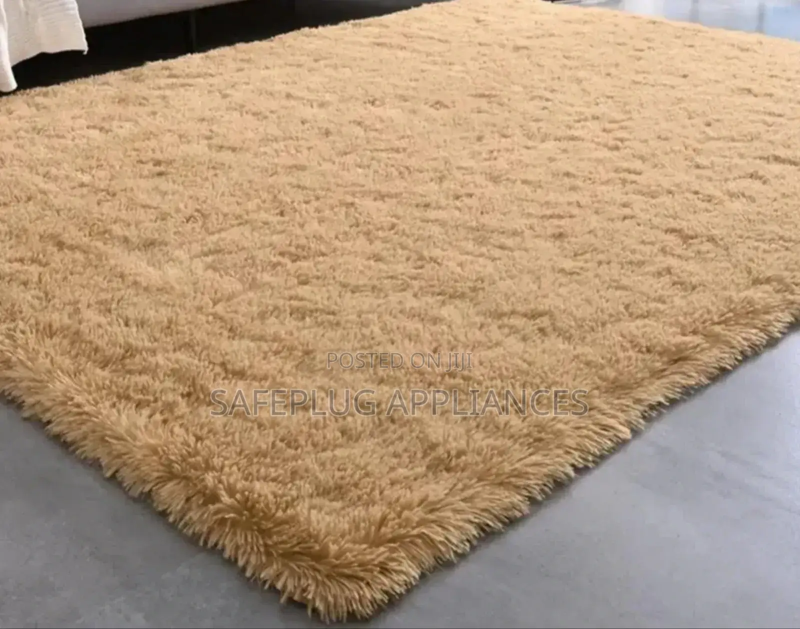 5 by 8 Soft Fluffy Grey Patches Carpets Non-Slip