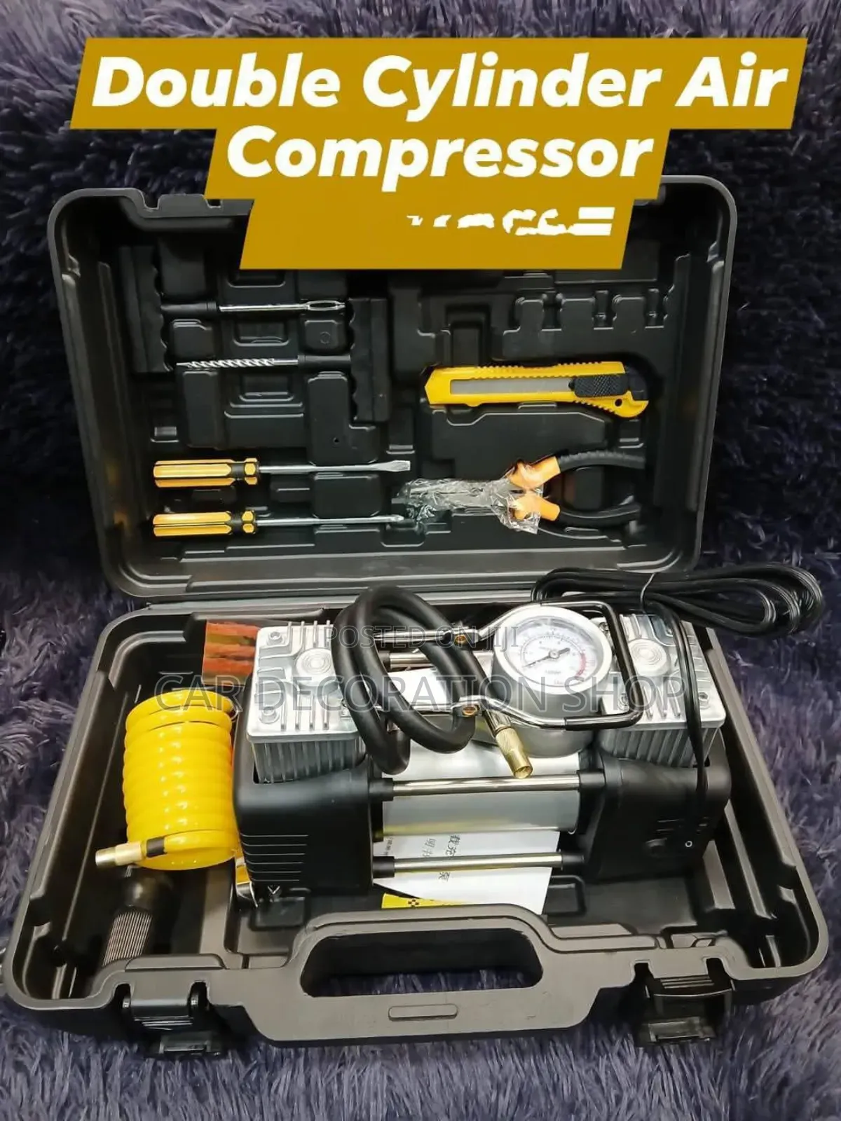 Car Air Compressor With Tool Repair Puncture Kit