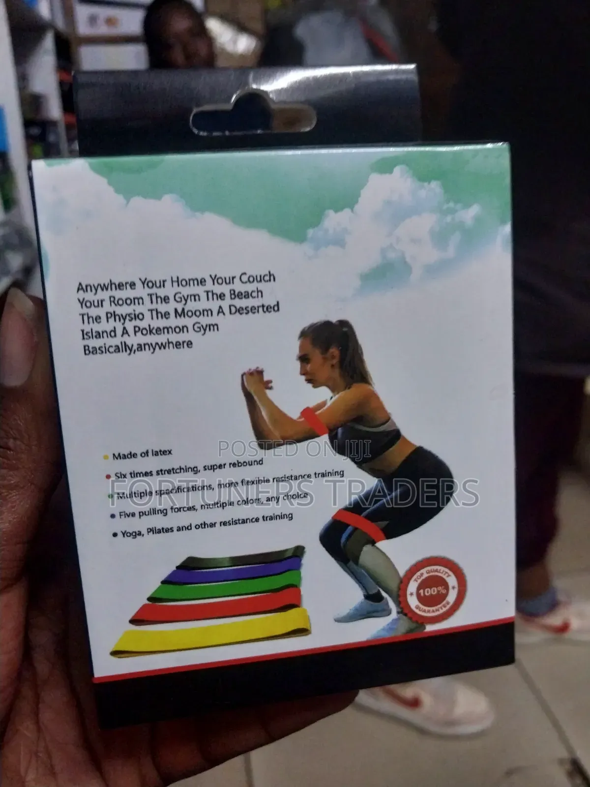 Set of Stretch Bands for Yoga, Physical Therapy, and Pilates