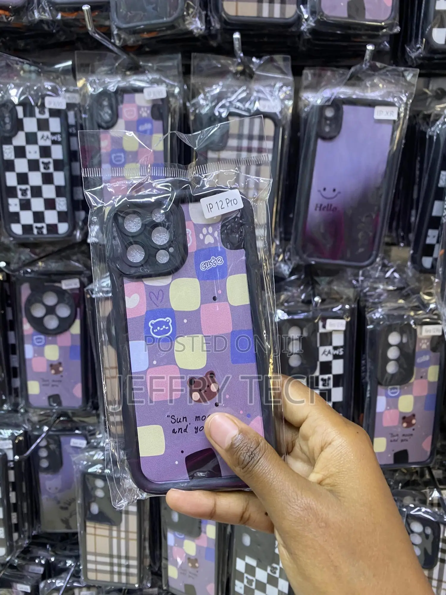 Scottish Tartan Grid Fabric Cover for iPhone 12 Pro