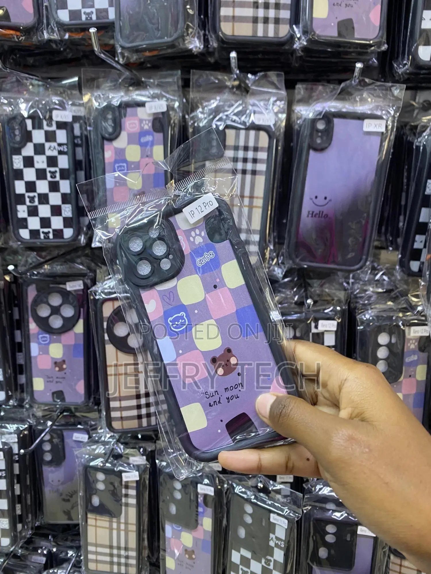 Scottish Tartan Grid Fabric Cover for iPhone 12 Pro