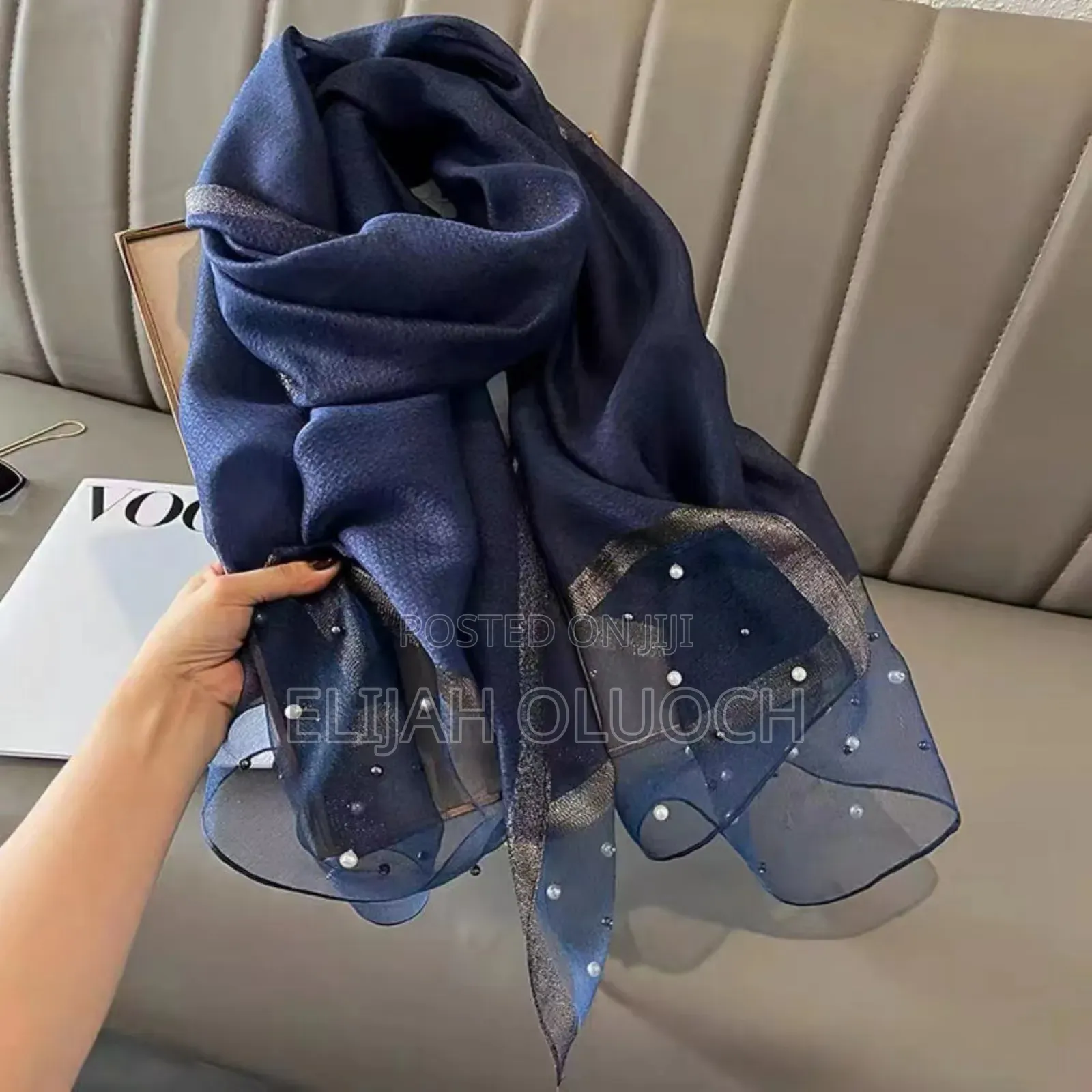 Classy Elegant Pearl Scarf