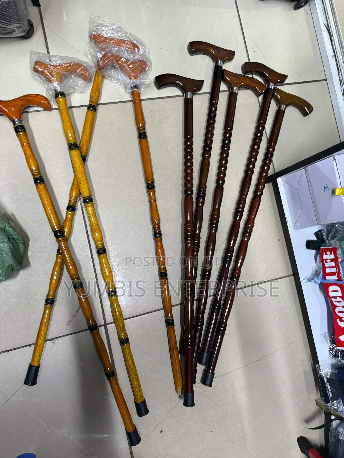 Light Brow/Dark Brown Wooden Walking/ Sticks Stylish, Modern