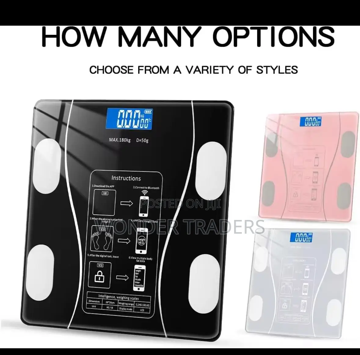Bluetooth Body Fat Scale Digital Smart Body Weight