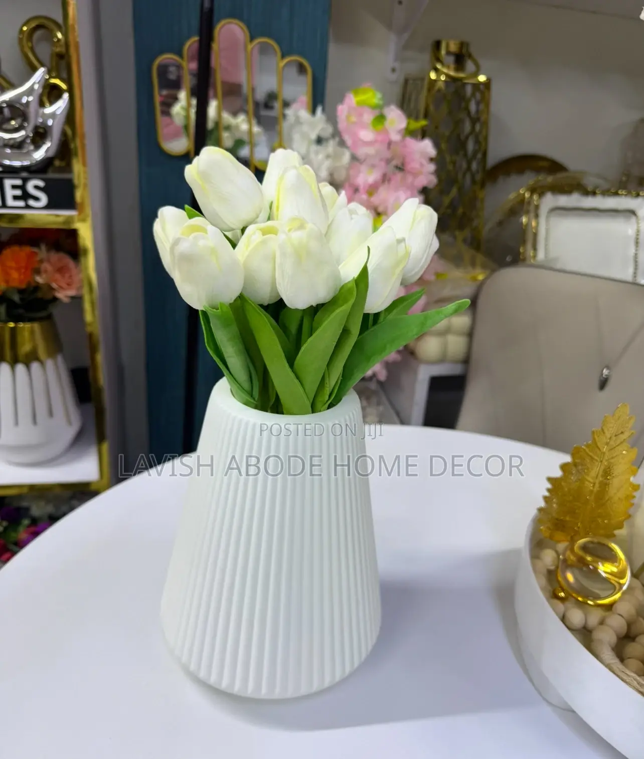 Large Plastic Non Breakable Vases in White