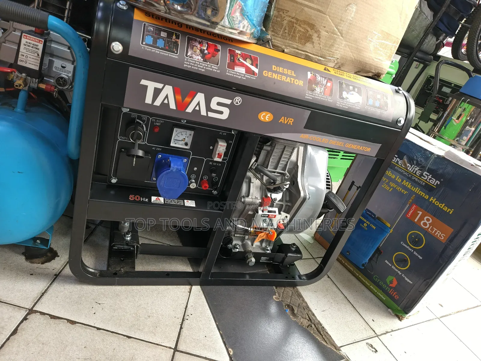Tavas 10kva 4 Stroke Air Cooled Open Type Diesel Generator