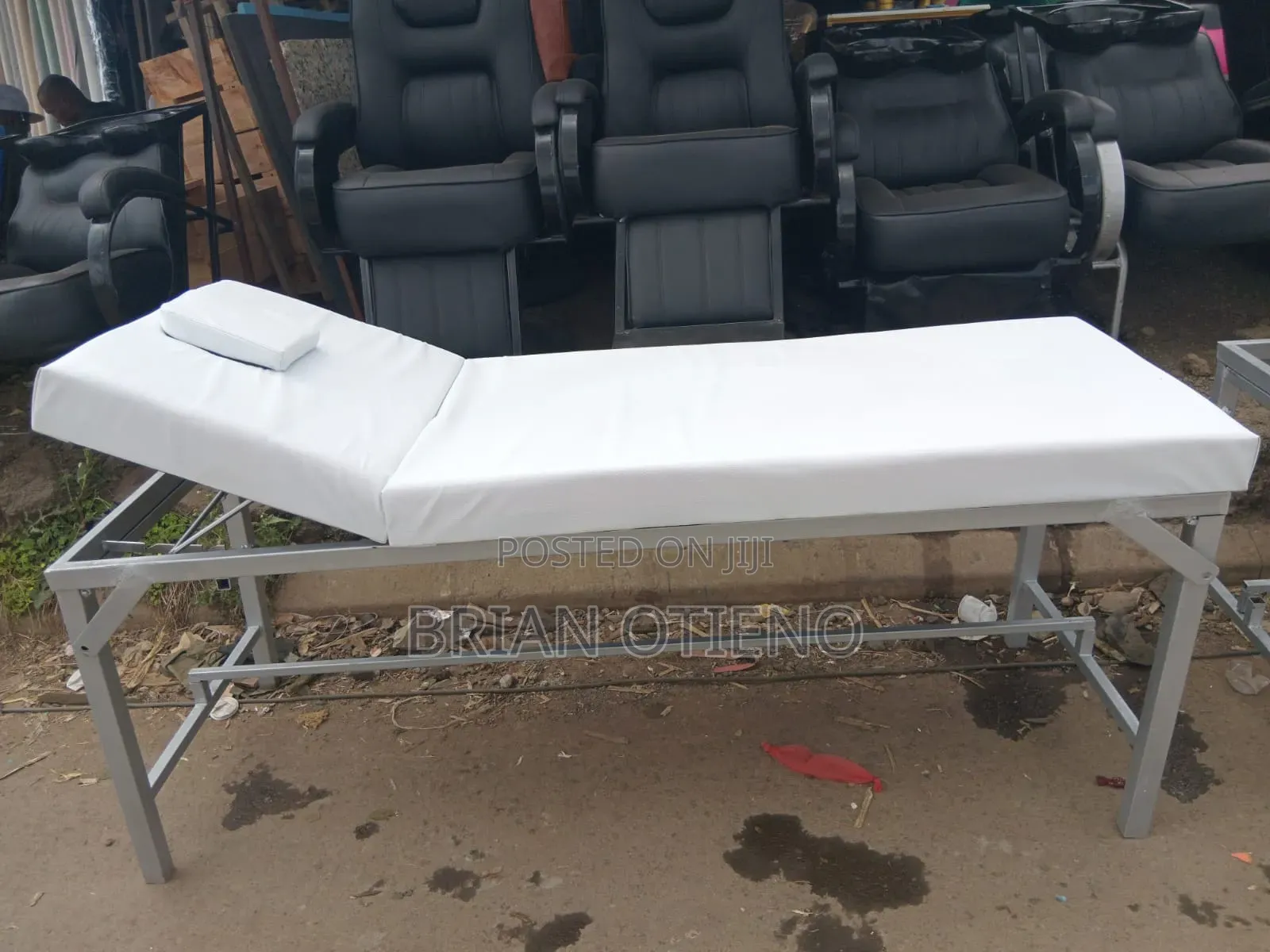 White Adjustable Massage Bed