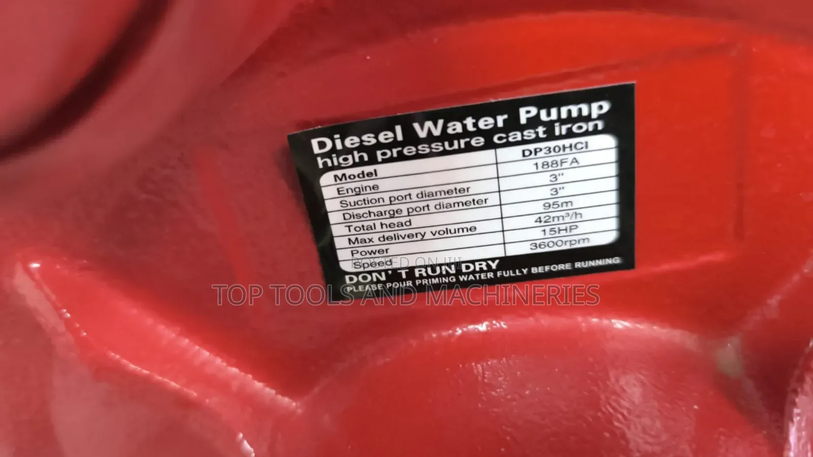 Pulsar 3" 15hp High Pressure Diesel Water Pump(Cast Iron)