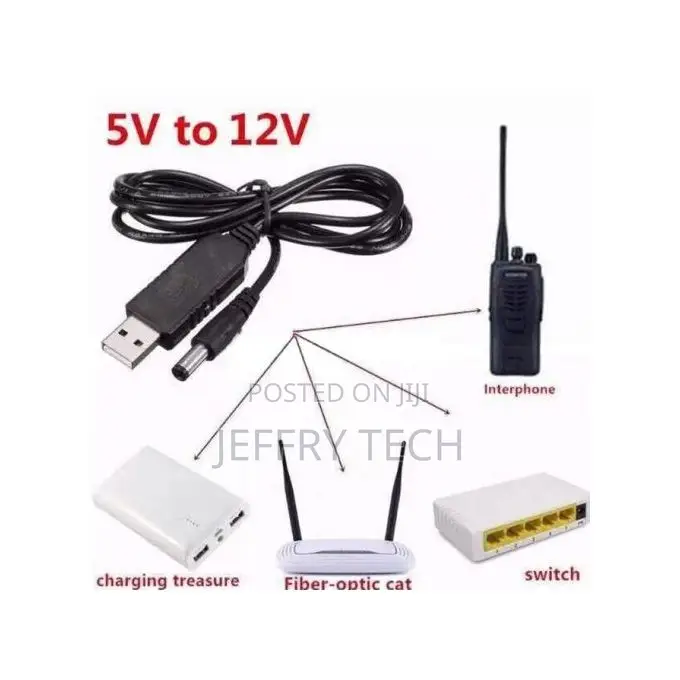 Share This Productusb Power Supply Boost Cable 5v to 12v 1m