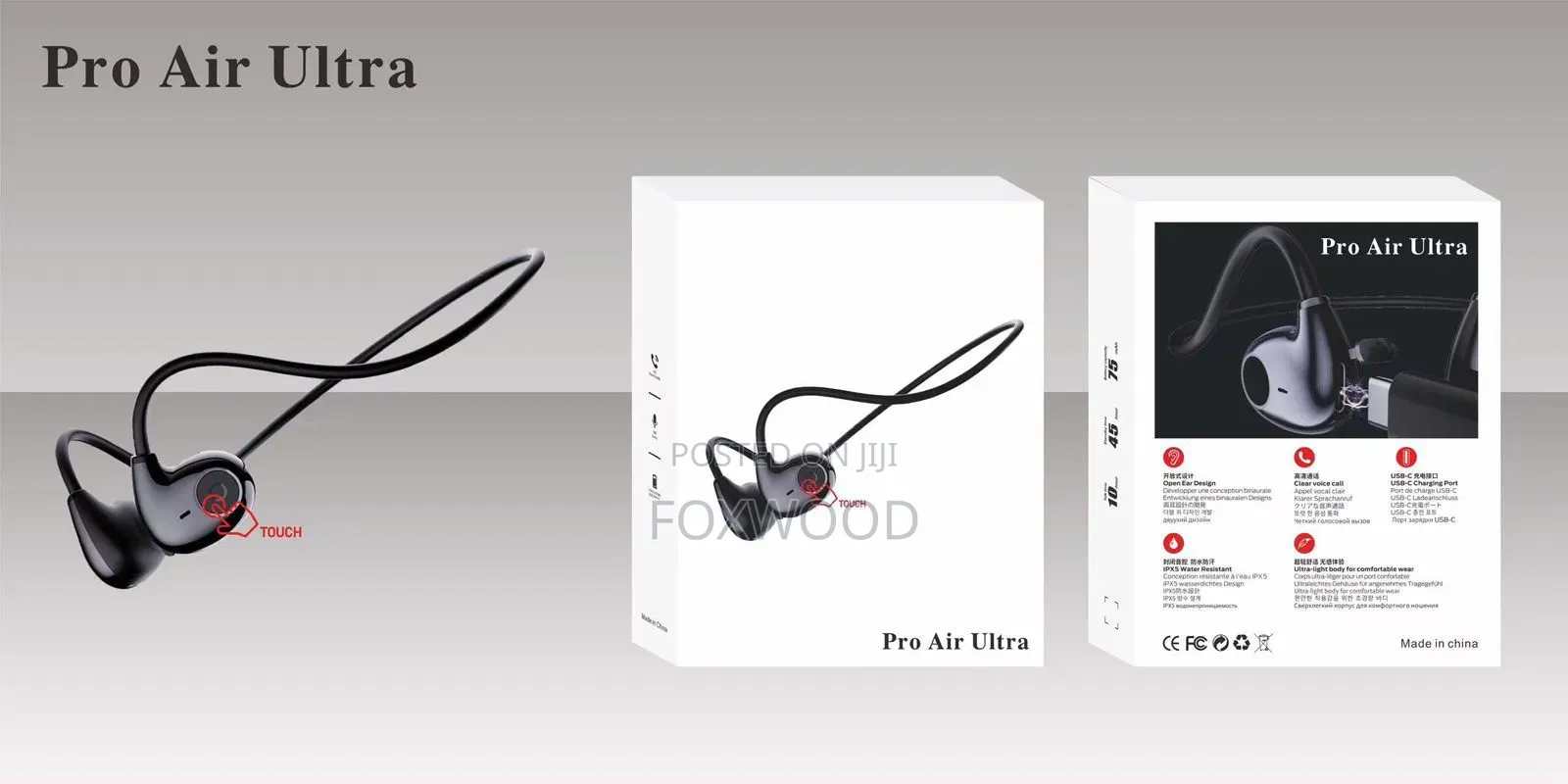 Open Ear Air Conduction Earphones.