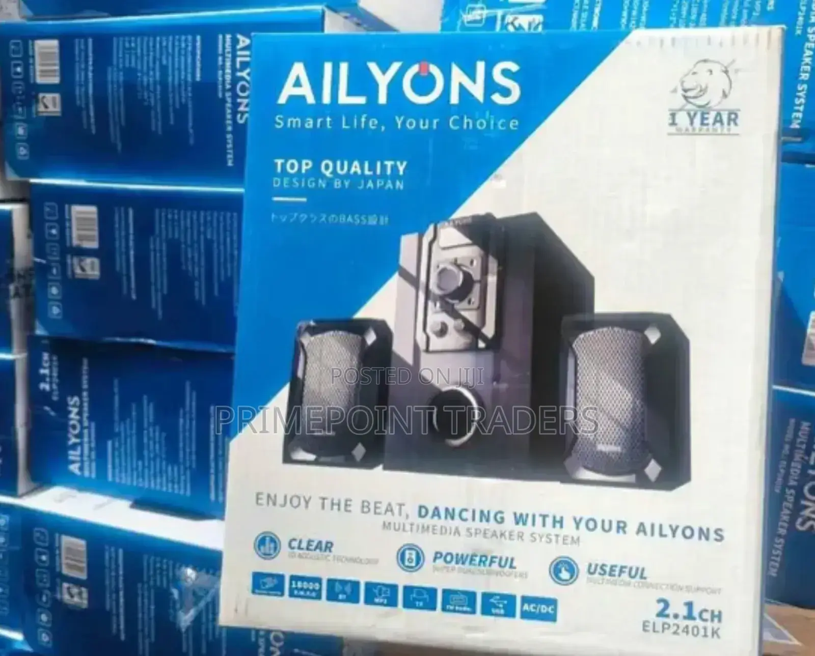 Subwoofer/ Speaker System 2.1ch Ailyons; Brand New