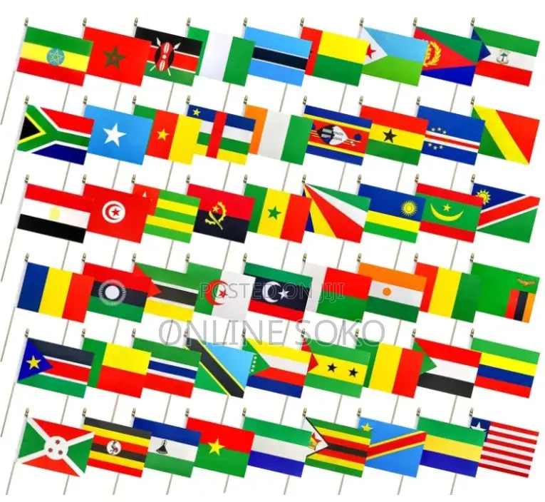 Mini Handheld Waving Stick Country Flags - 4" X 6" - 12 PCS