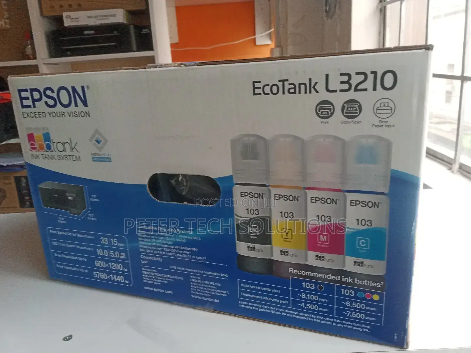 Ecotank L3210all-in-One Ink Tank Printer (Print/ Scan/ Copy)
