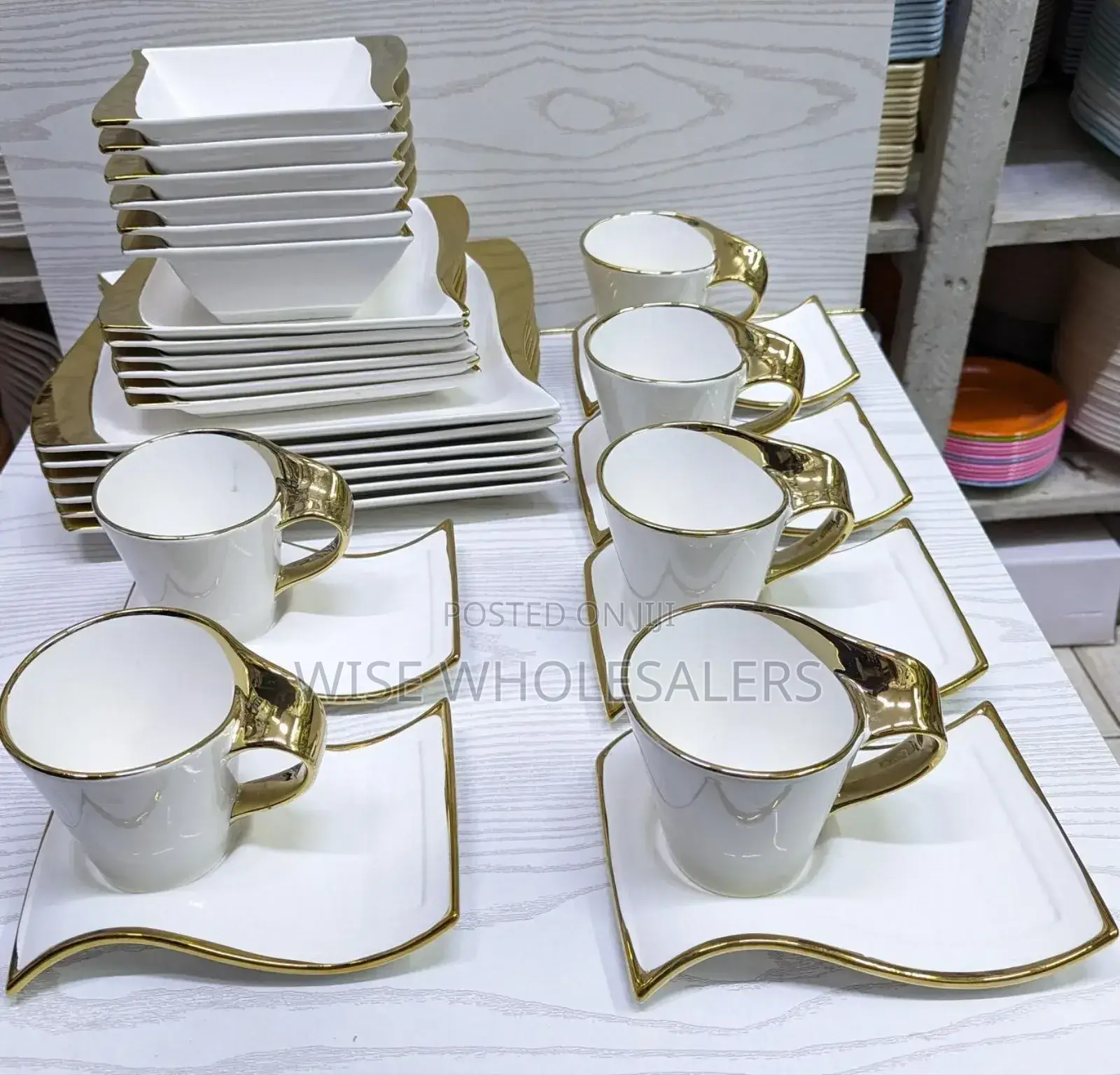 Gold Unique Dinner Set 30 Pcs Set