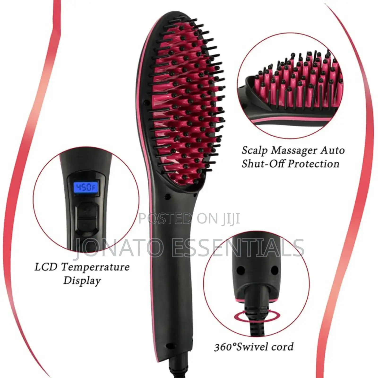 Hair Straightener Comb Brush