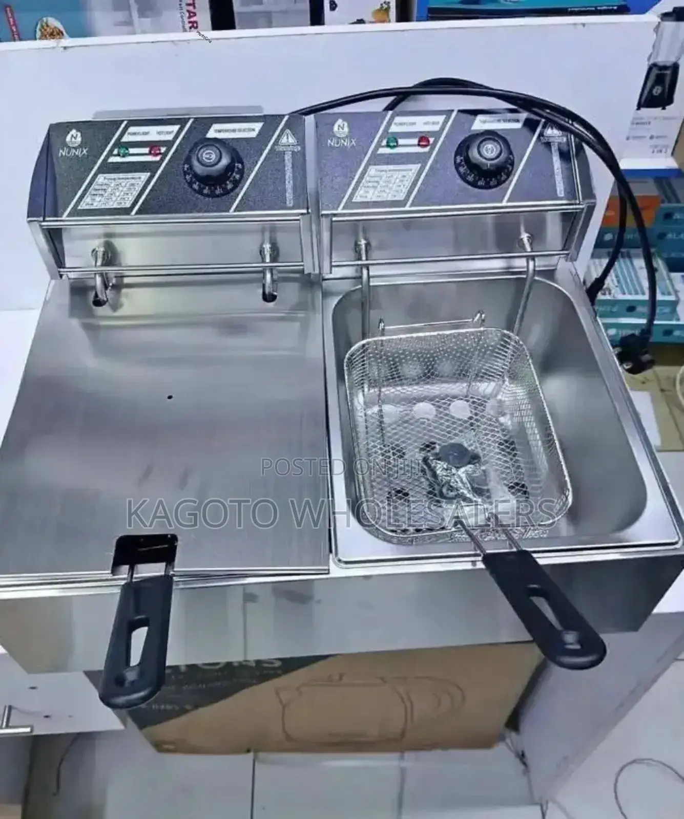 Electric Nunix Double Fryer 6 Litres + 6 Litres