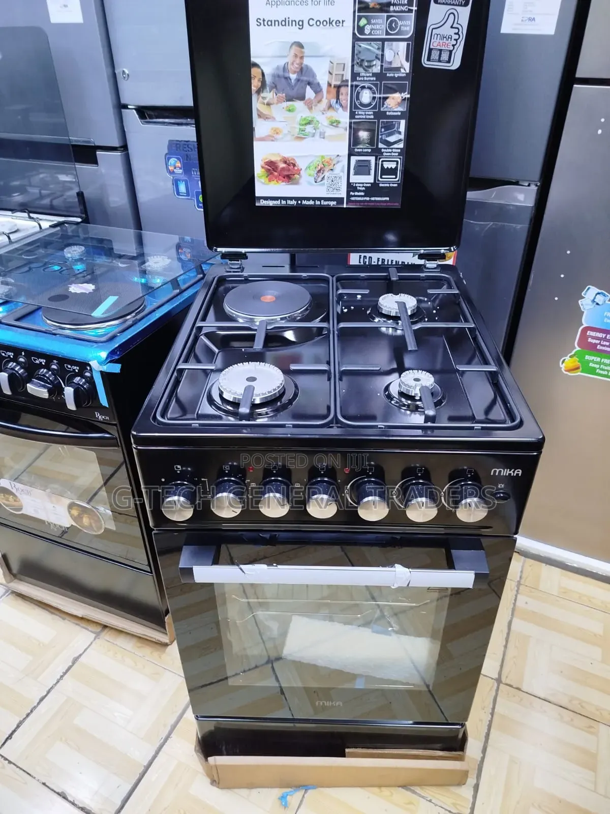 Mika Jet Valve 3gas+1hotplate 50*60 Standing Cooker