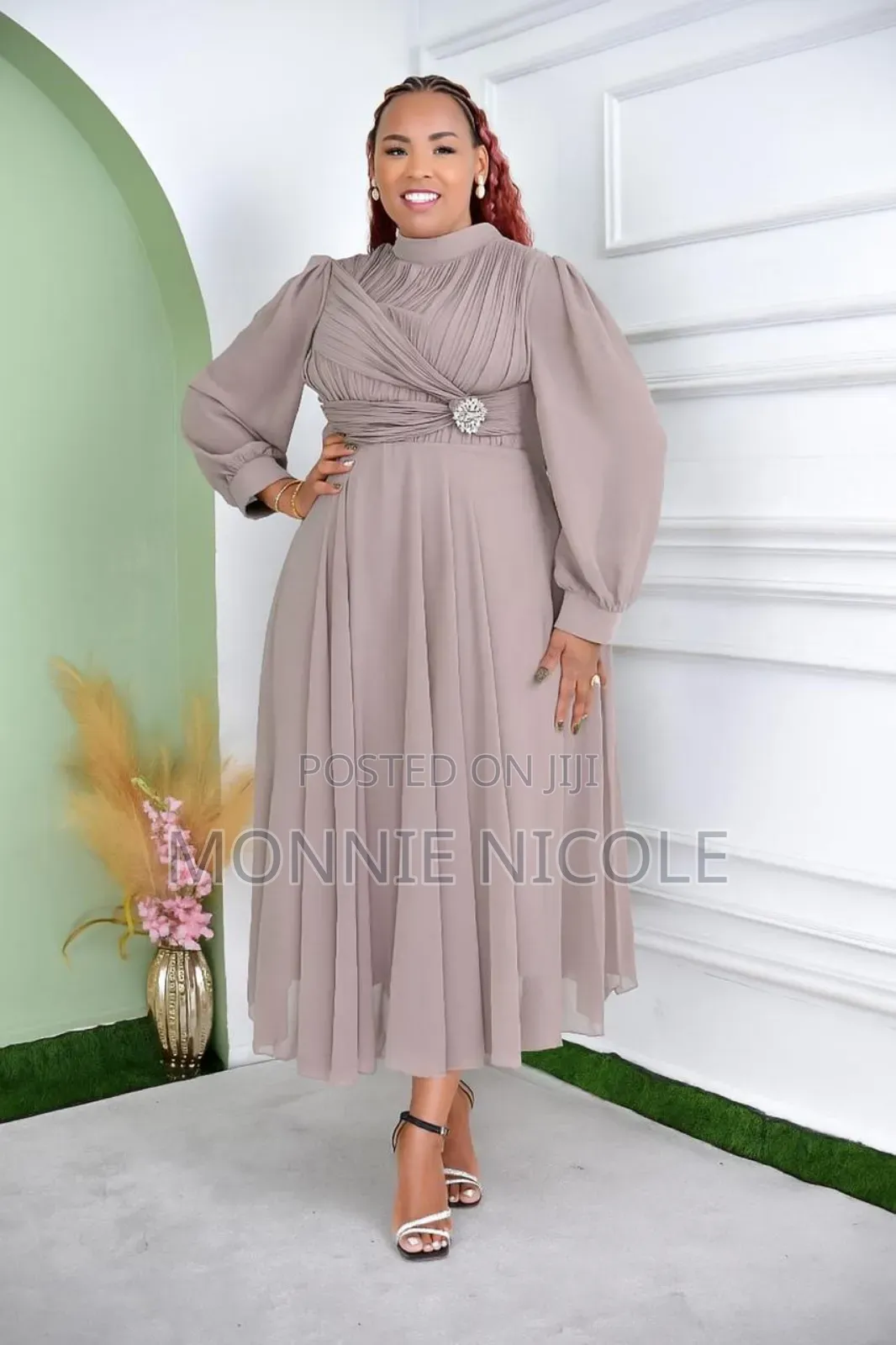 Nude Chiffon Dresses
