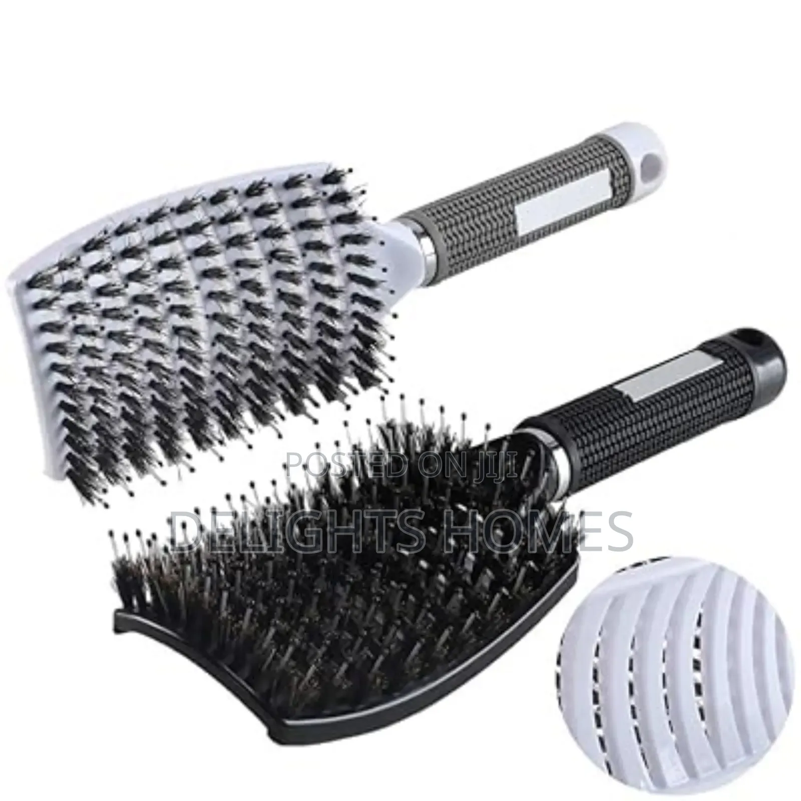 Curved Vented Detangling Comb_ca