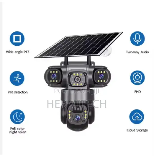 V380 New Solar Powered 3 Lens and 3 Screen