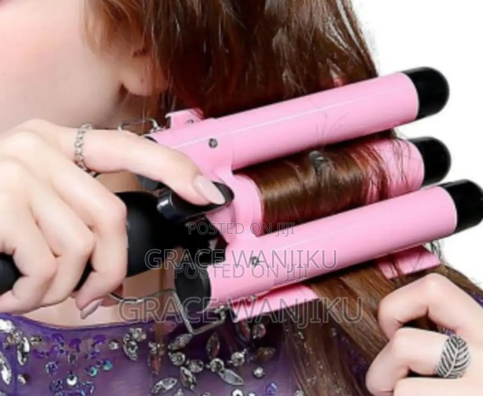 Hair Curler With Tripple Barrel Iron