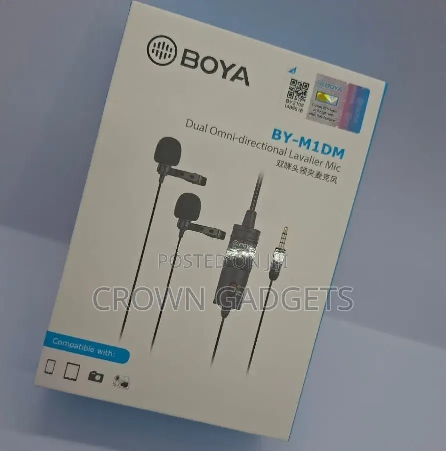 Boya Dual Lavalier Mic – Interview Vlog Recording Kit
