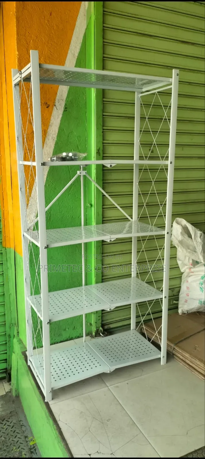 Foldable Rack 5 Tier Colour White
