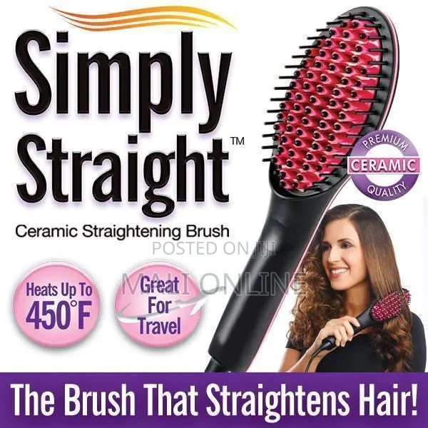 Electric Hair Straightener Brush With Ionic Hot Comb