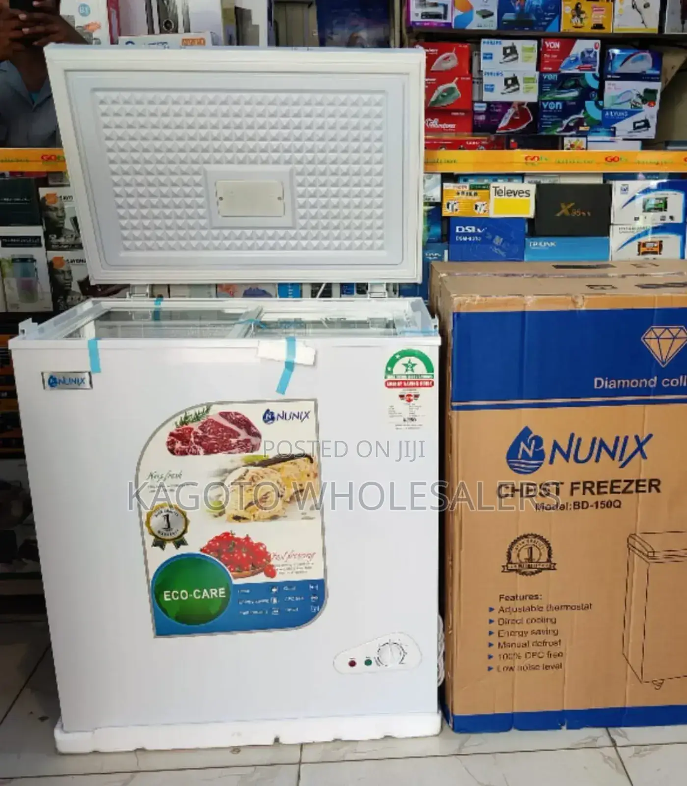 Direct Cooling *Nunix 150litres Chest Freezer