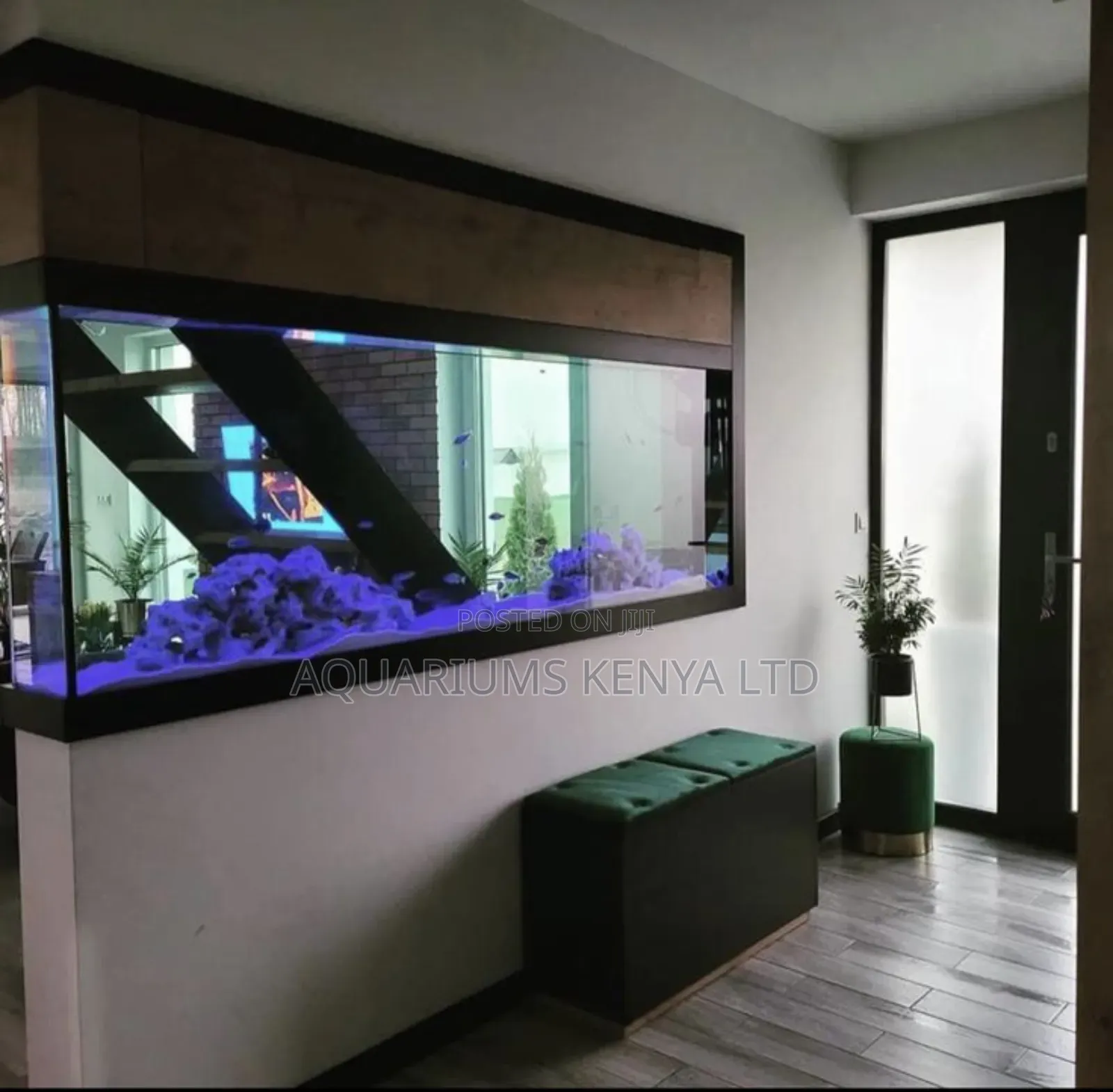 Custom Made Aquarium in Wall Niche , Aquarium Naturee