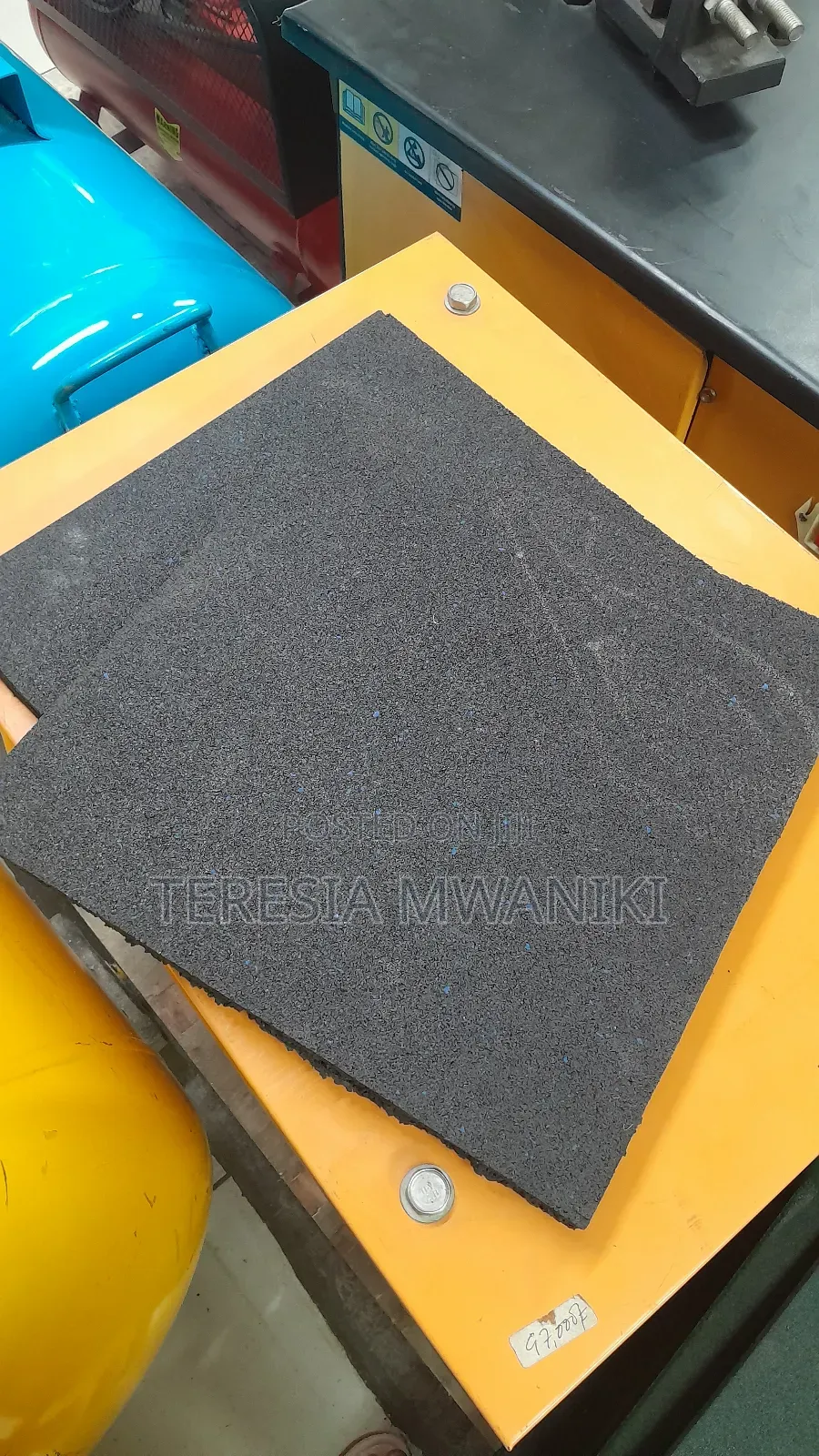 Blue  Fleck Rubber  Gym Flooring  1m × 1m ×15mm
