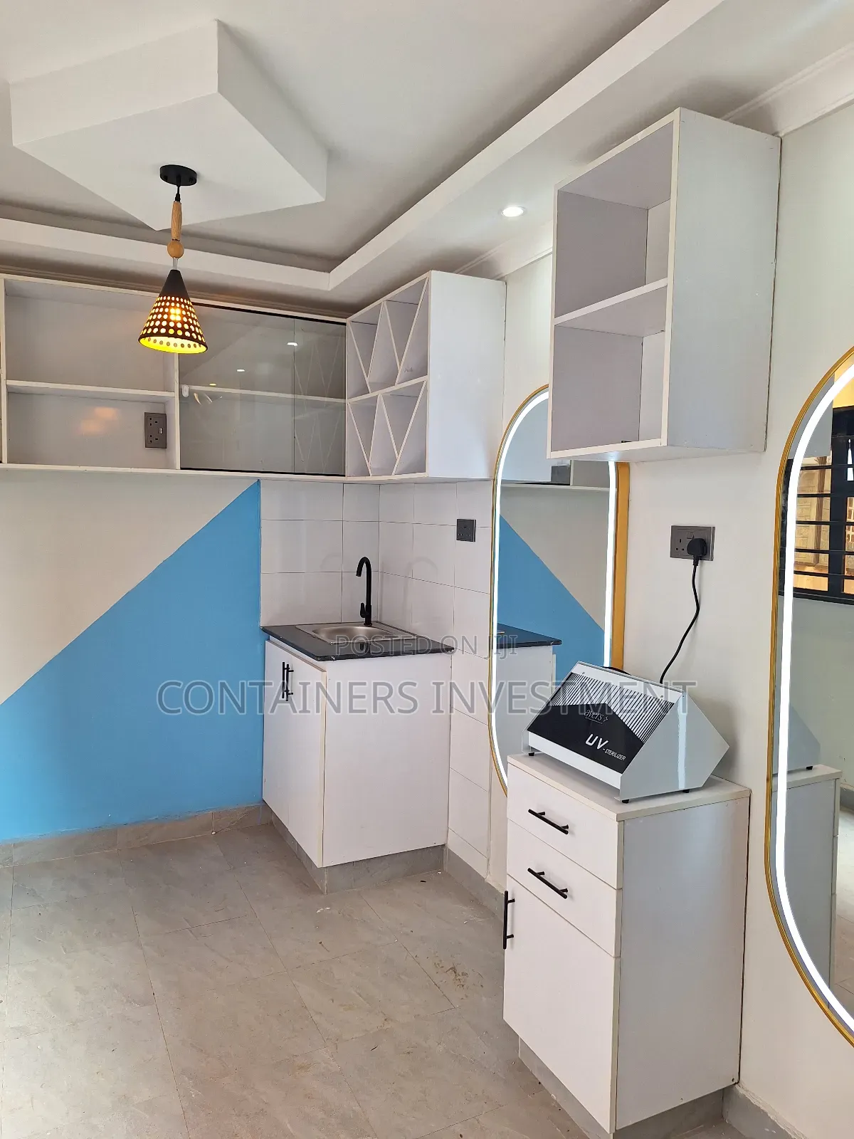 Converted 40ft Container Kitchen and Salon Business Unit.