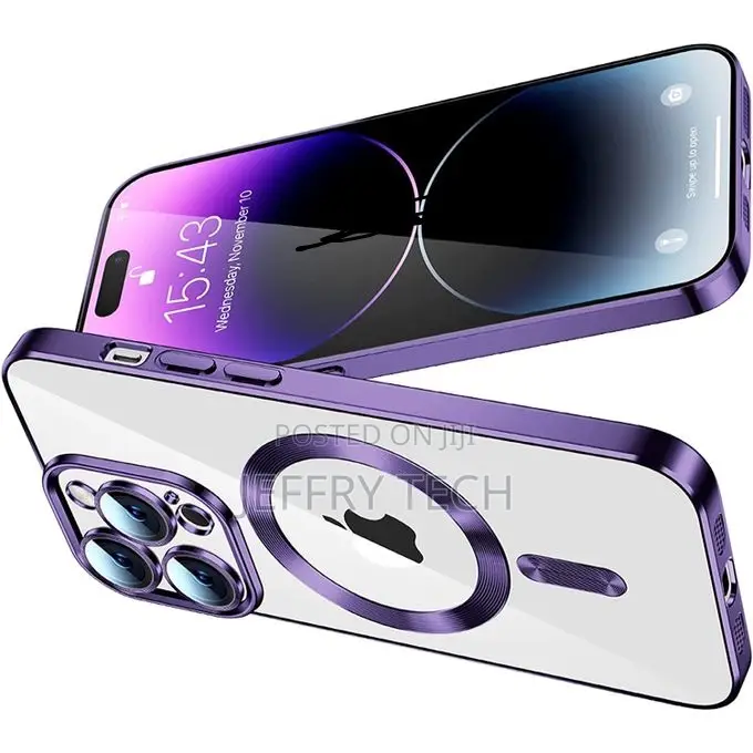 Magnetic Pouch Case for iPhone 14 Pro Max With Magsafe Purpl