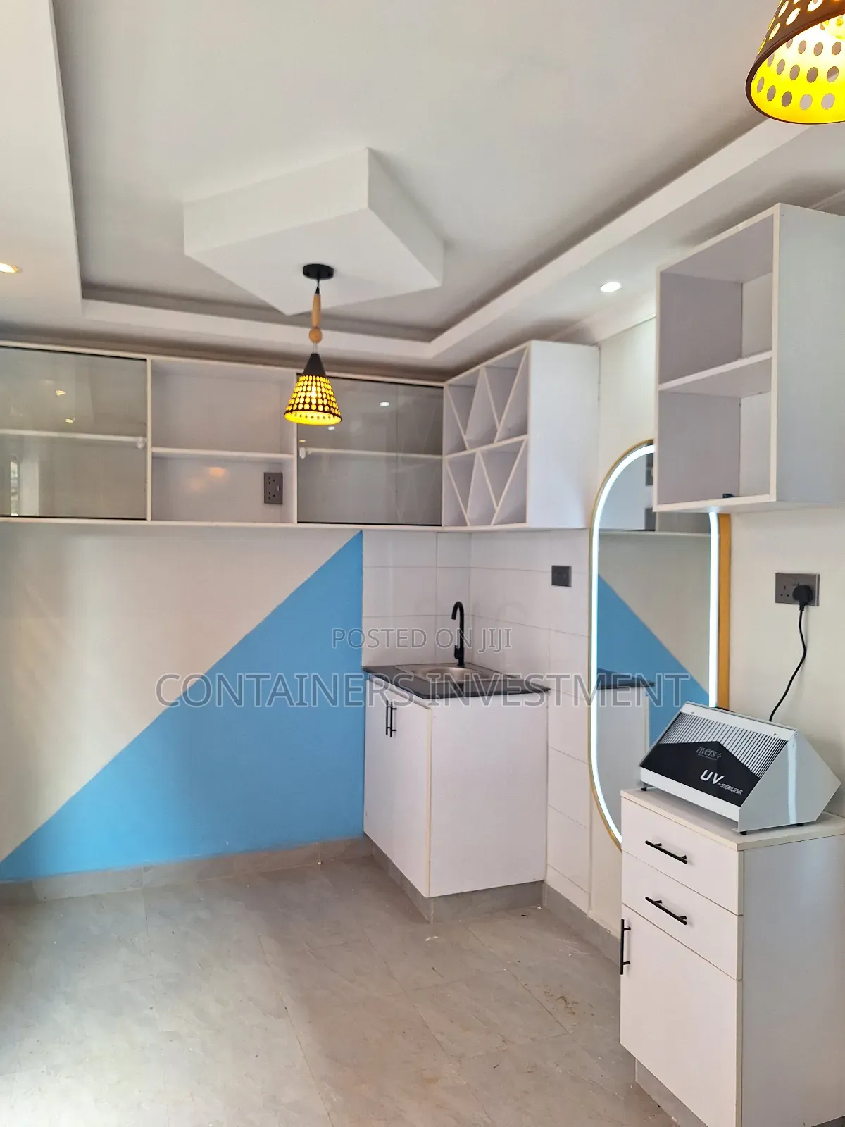 Commercial Kitchen and Barbershop in 40ft Steel Container