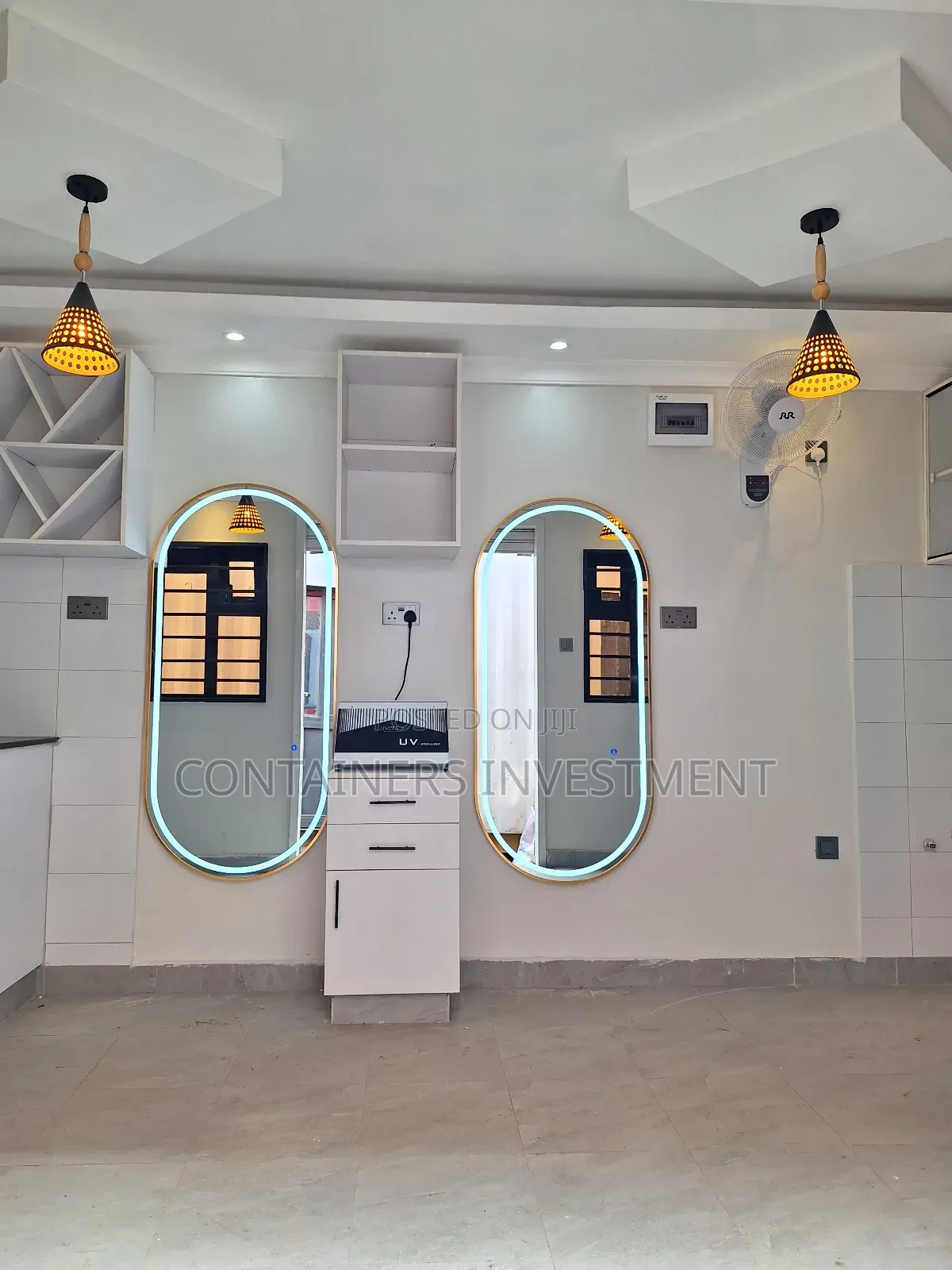 Modern Kitchen Plus Barbershop Built in a 40ft Container.