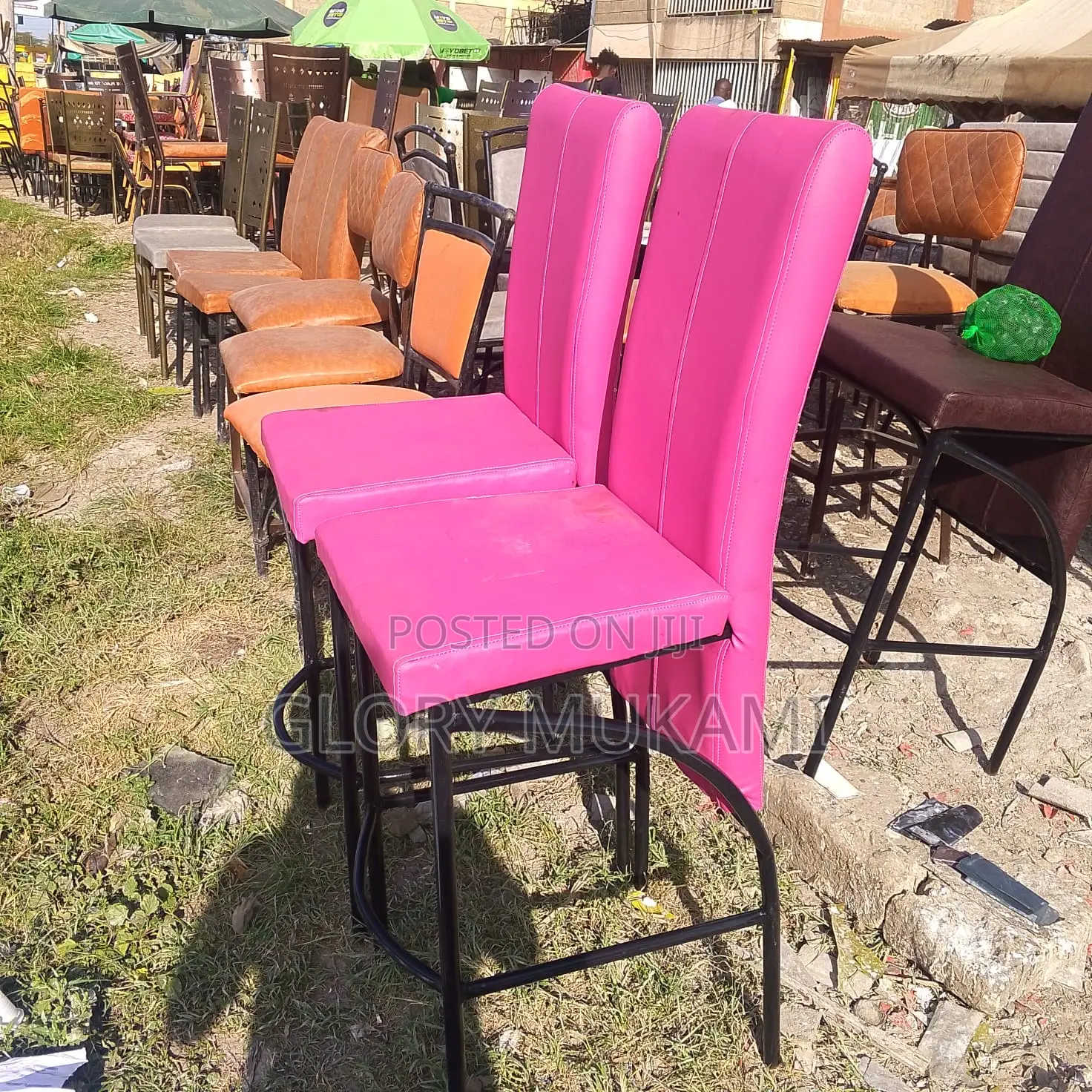 Pink Executive Bar Chair