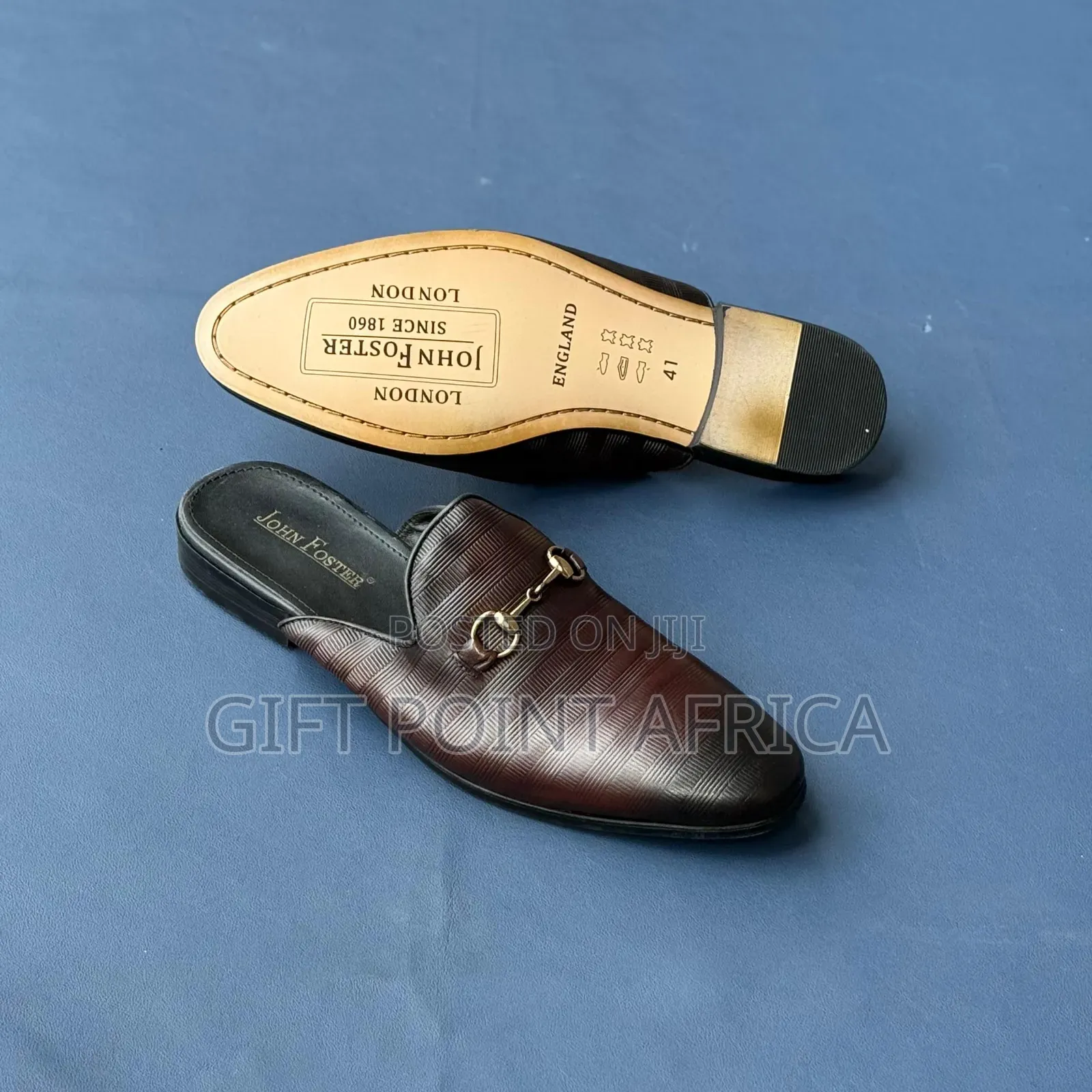 Coffee Brown John Foster Leather Mules